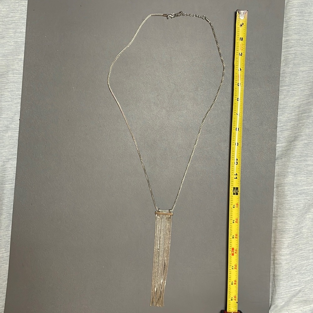 Silver Tassel Necklace / OS
